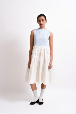 Blue Milkmaid Dress