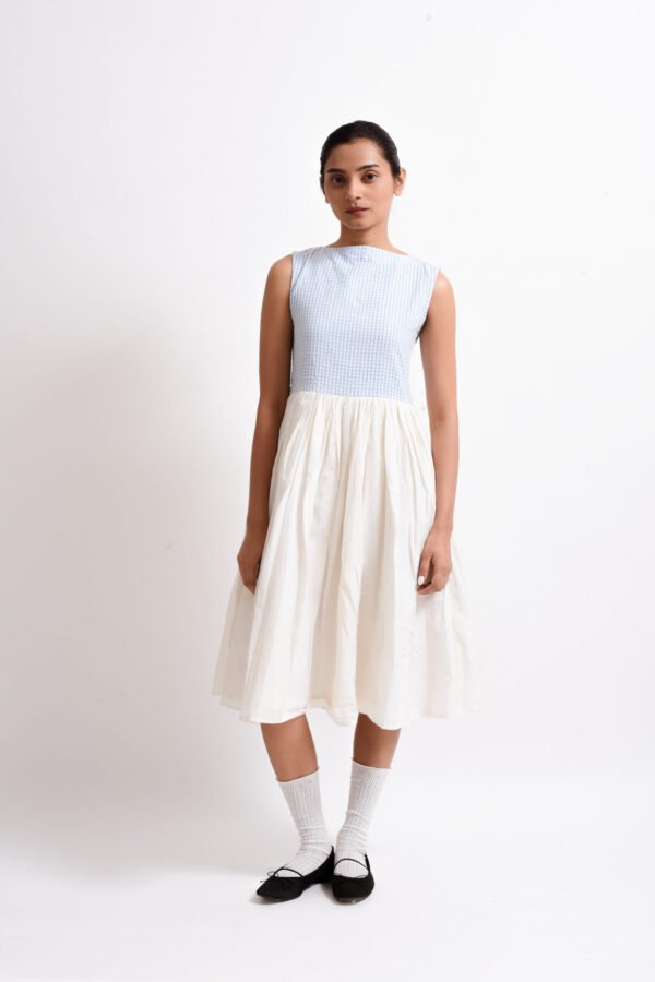 Blue Milkmaid Dress